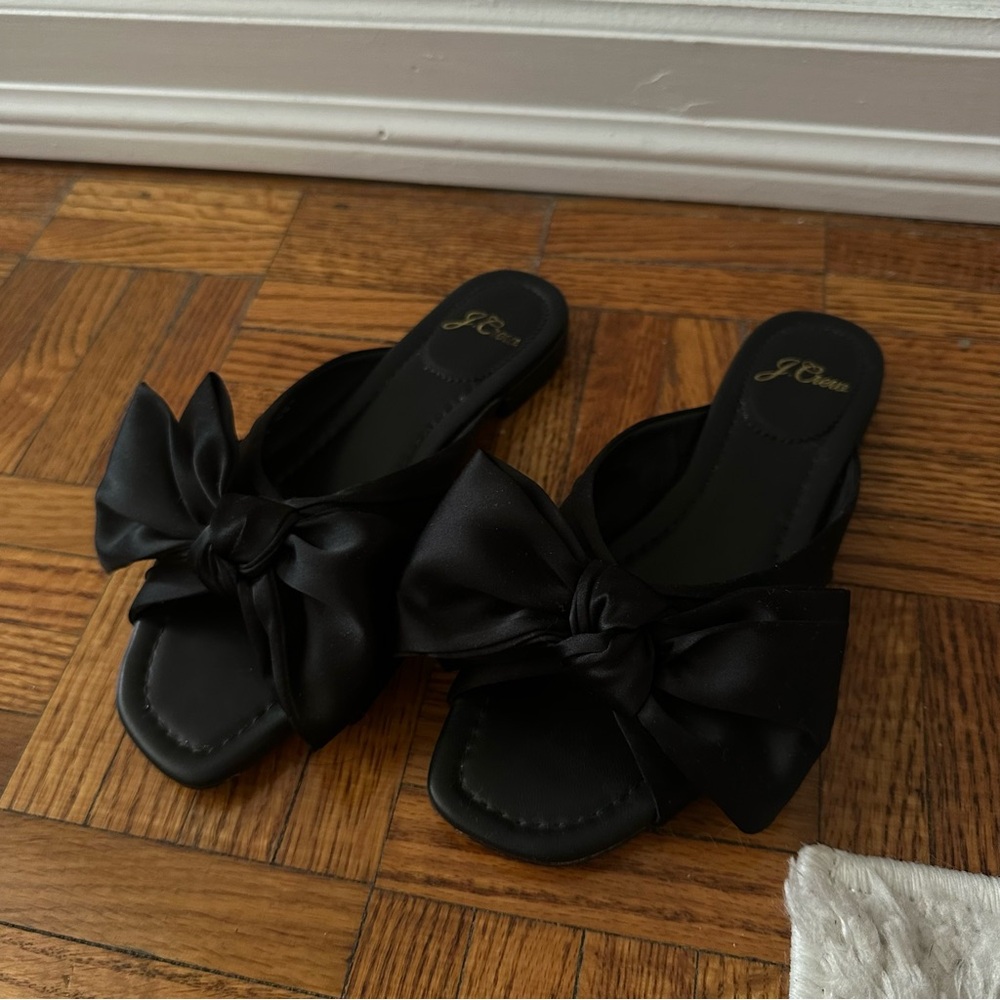 J. Crew Satin Bow Sandals